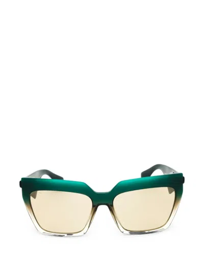 Etro Geometric-frame Sunglasses In Green