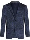 Etro Paisley-print Single-breasted Blazer In Blu