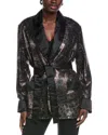 Etro Giacca Silk-blend Blazer In Black