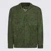 Etro Leather Jacket Collared Design Front Pockets In Green