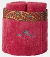 Etro Giano Set Of 4 Face Towels And Basket In Multi