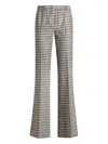 Etro Gingham Flared Trousers In Gray
