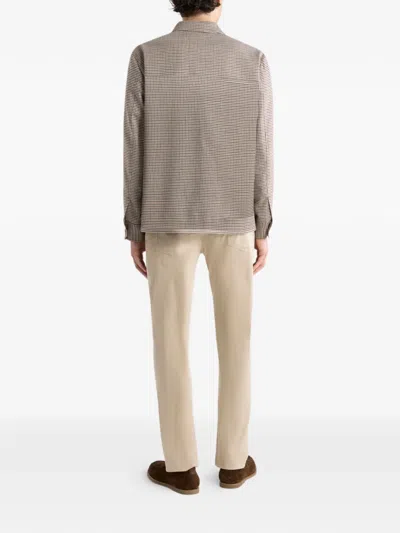 Etro Gingham Jacket In Brown