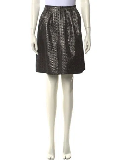Pre-owned Etro Glitter Accents Knee-length Skirt In Gray