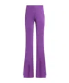 Etro Glossy Jersey Flared Trousers In Purple