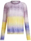 Etro Gradient-effect Cable-knit Jumper In Purple
