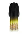 Etro Gradient Effect Paisley-print Silk Dress In Black