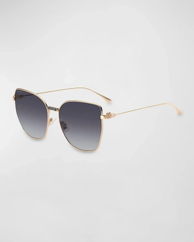 Etro Gradient Metal Cat-eye Sunglasses In Black