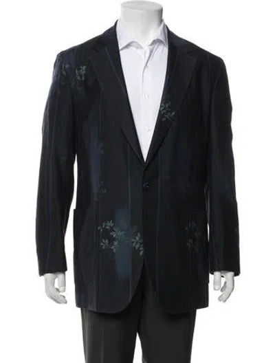 Pre-owned Etro Graphic Print Blazer In Blue