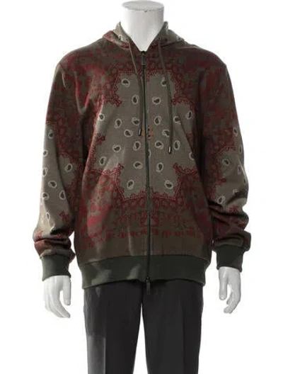 Pre-owned Etro Graphic Print Bomber Jacket In Green