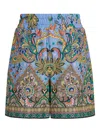 Etro Shorts Mit Platziertem Print In Blue