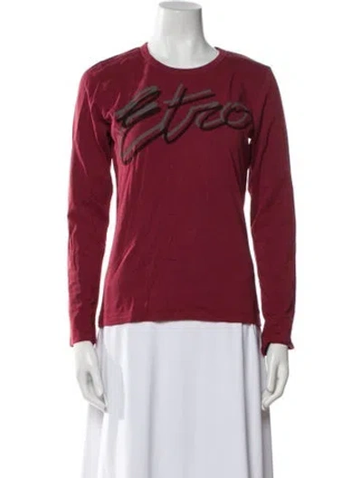 Pre-owned Etro Graphic Print Crew Neck Sweatshirt W/ Tags In Red