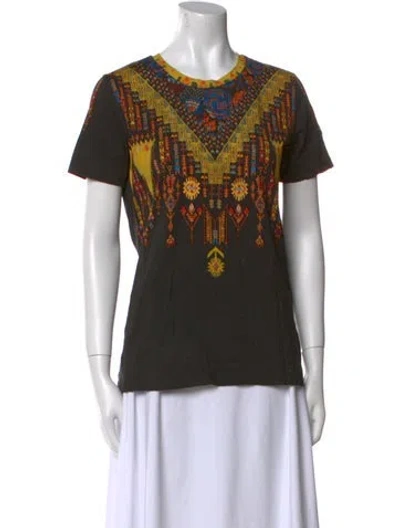 Pre-owned Etro Graphic Print Crew Neck T-shirt In Black