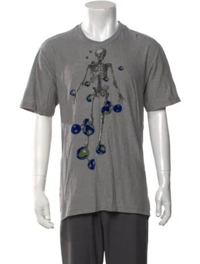 Pre-owned Etro Graphic Print Crew Neck T-shirt In Grey