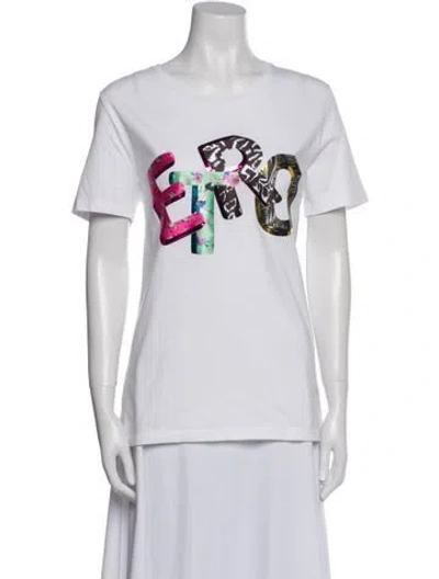 Pre-owned Etro Graphic Print Crew Neck T-shirt In Multi
