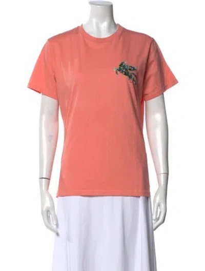 Pre-owned Etro Graphic Print Crew Neck T-shirt In Orange