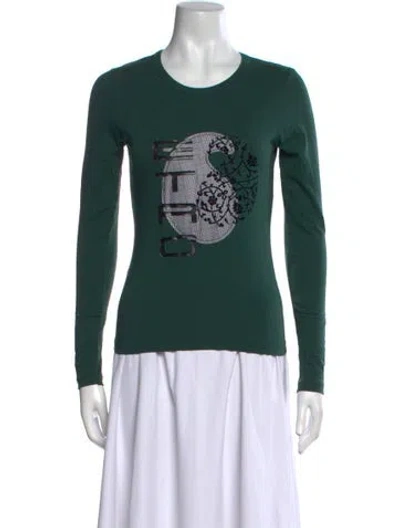 Pre-owned Etro Graphic Print Crew Neck T-shirt W/ Tags In Green