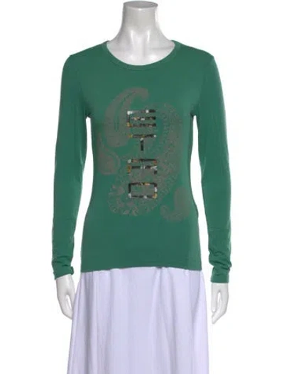 Pre-owned Etro Graphic Print Crew Neck T-shirt W/ Tags In Green