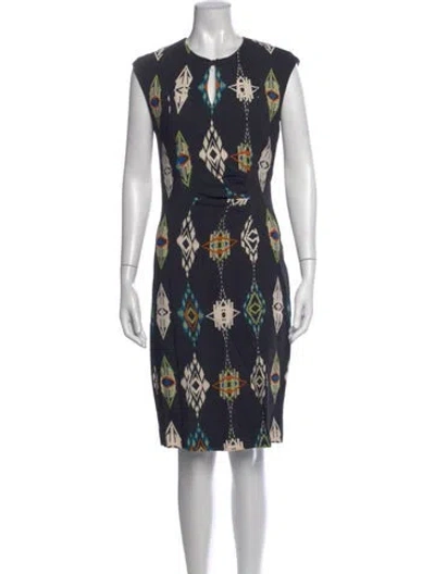 Pre-owned Etro Graphic Print Knee-length Dress In Black