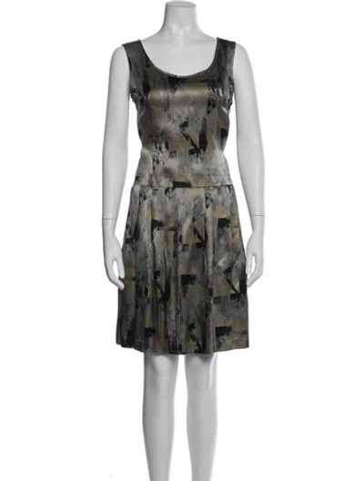 Pre-owned Etro Graphic Print Knee-length Dress In White