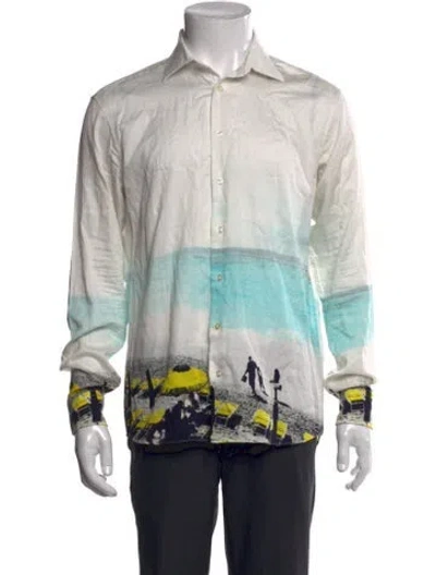 Pre-owned Etro Graphic Print Long Sleeve Shirt In Multi