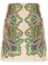 Etro Silk Mini Skirt In Neutrals