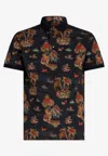 Etro Graphic-print Cotton Polo Shirt In Multicolor