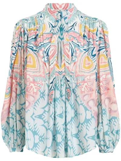 ETRO GRAPHIC-PRINT PUSSY-BOW BLOUSE