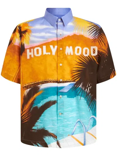 Etro Oversized Short-sleeved Shirt In Multi
