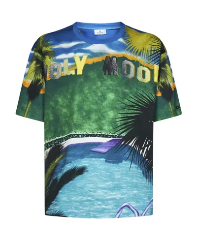 ETRO ETRO GRAPHIC PRINTED CREWNECK T-SHIRT