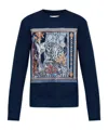 Etro Leopard-print Sweatshirt In Blue