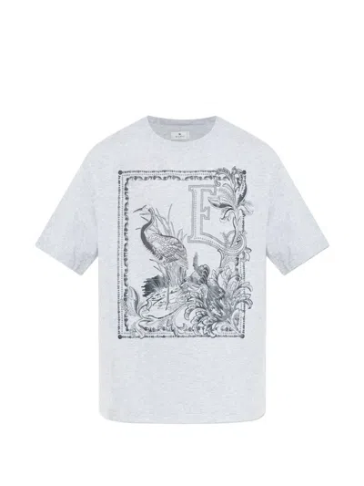 Etro Graphic Printed Crewneck T-shirt In White