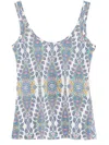 Etro Print Sleeveless Top With Scoop Neckline In Multicolor