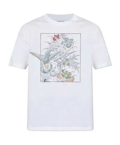Etro Graphic Printed Crewneck T-shirt In White