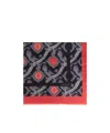 Etro Graphic Printed Frayed-edge Scarf In Black