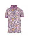 Etro Graphic Printed Polo Shirt In Purple