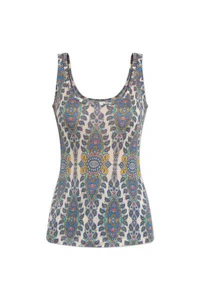 ETRO GRAPHIC PRINTED SLEEVELESS TOP