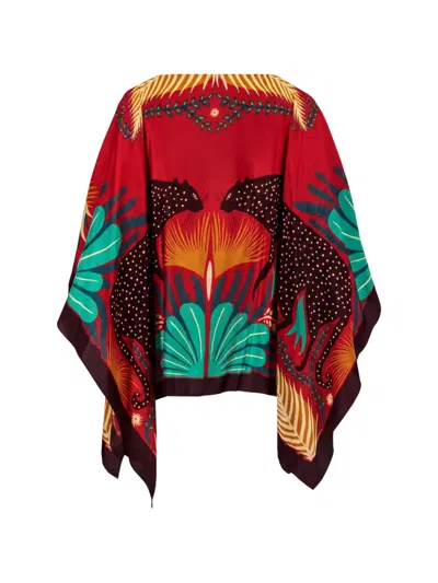 Etro Graphic-print Silk Blouse In Red