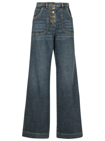 ETRO ETRO GRAY COTTON JEANS