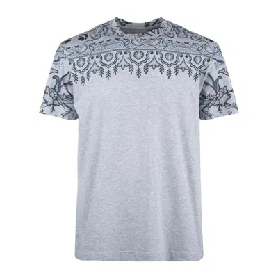 Etro Gray Cotton T-shirt With Printing.