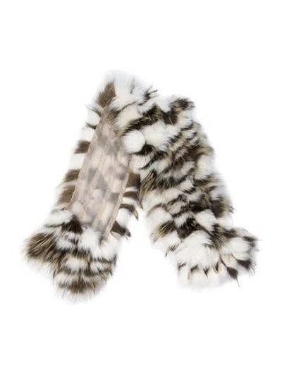 Pre-owned Etro Gray Fox Striped Shawl In Multi