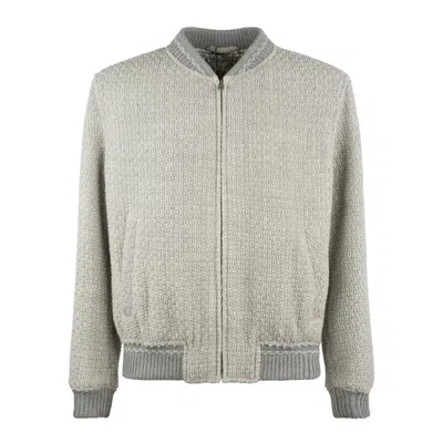 Etro Gray Wool Bomber Jacket
