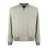 Etro Gray Wool Bomber Jacket In Gray