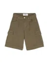 ETRO GREEN CARGO SHORTS WITH LOGO