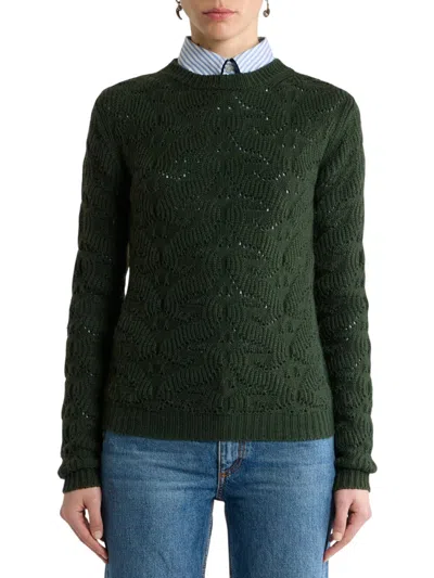 Etro Green Knitted Crew Neck Sweater