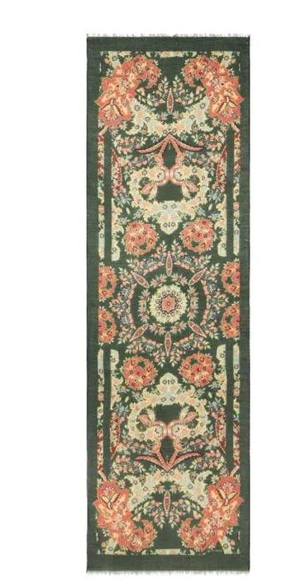 Etro Paisley-print Fringed Scarf In Green
