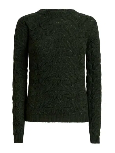 Etro Green Perforated Sweater