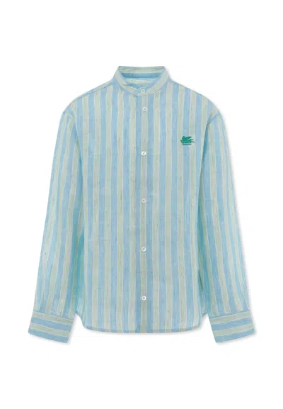 Etro Kids' Green Shirt For Boy With Pegasus