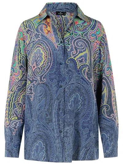 Etro Green Silk Shirt Women