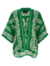 Etro Floral Print Knit Cardigan In Green